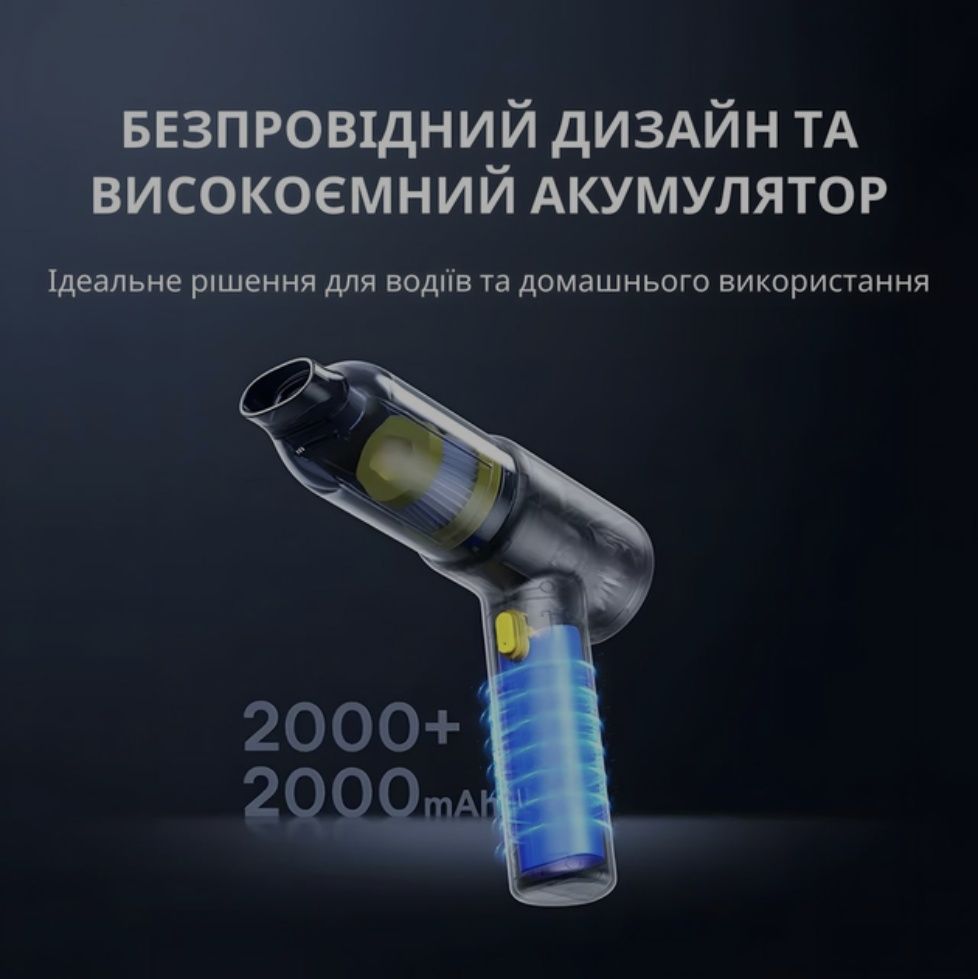 Мини пилосос + продув - Baseus сleaner 4в1 Black