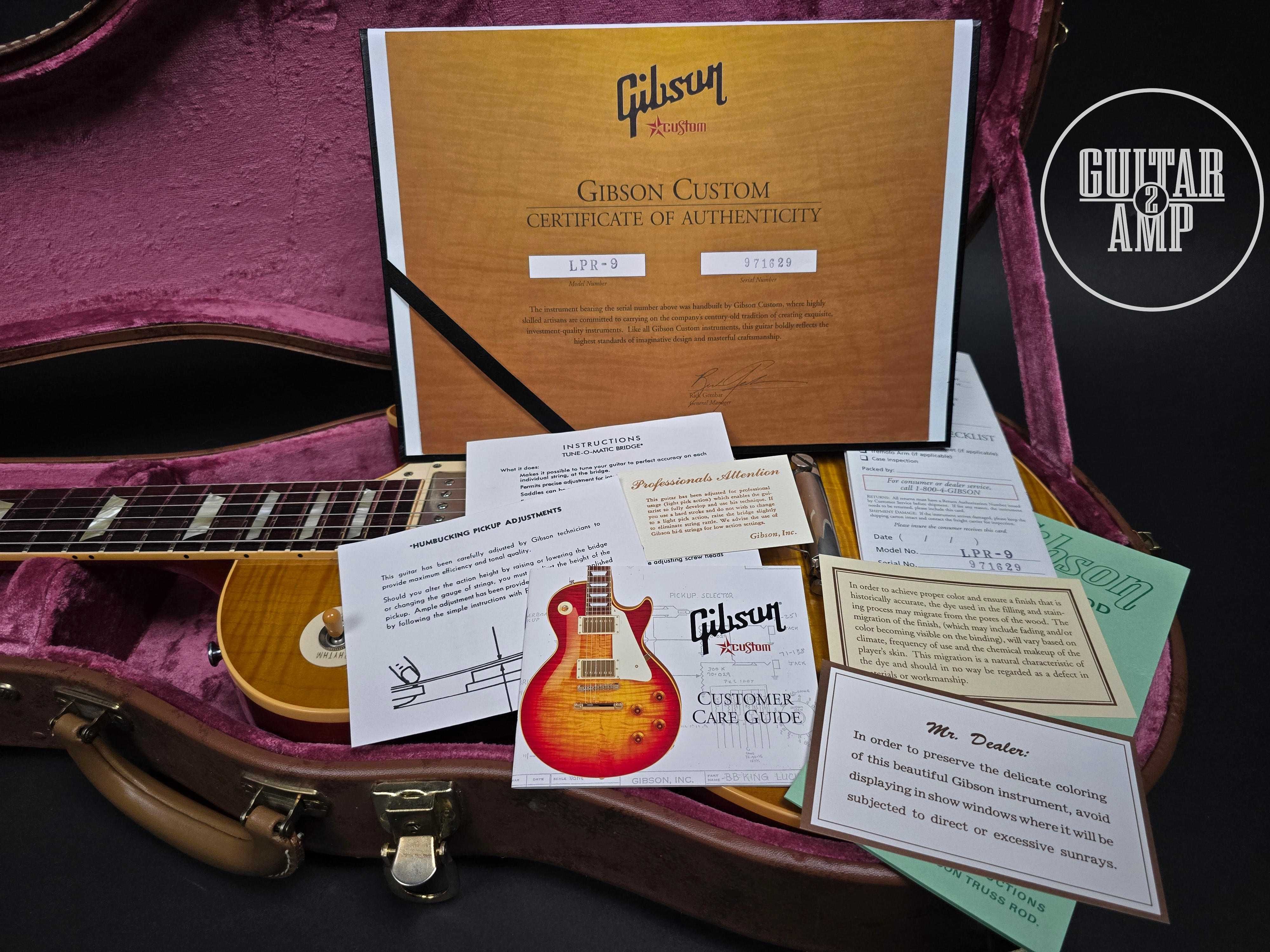 2007 Gibson Custom Shop Les Paul 1959 Reissue R9 Lemon Burst
