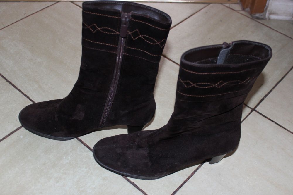 Botki damskie / kozaki jak nowe rozmiar 37 brązowe przejściowe