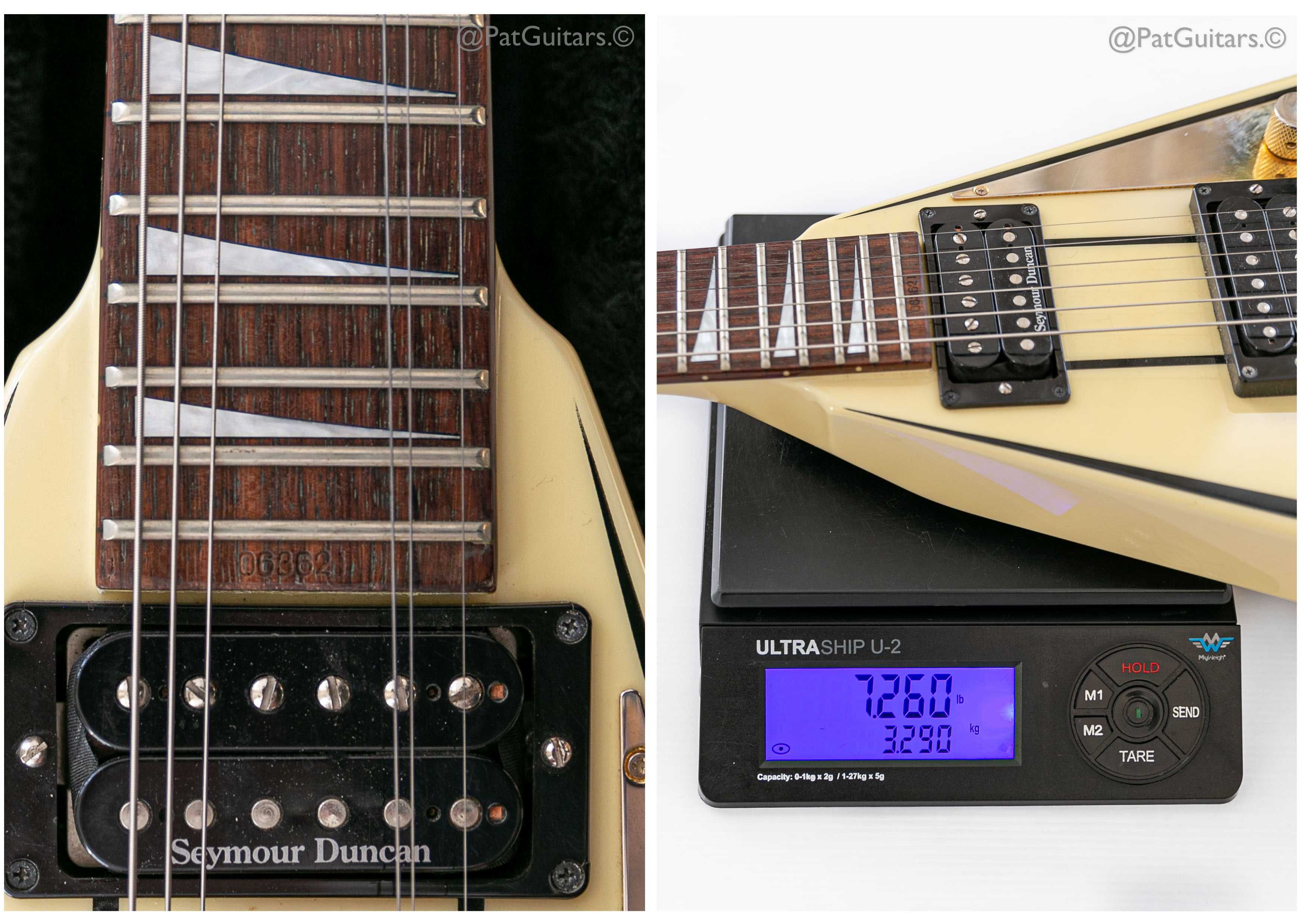 2006 Jackson Pro Series RR5 Rhoads MIJ Ivory with Black Pinstripes