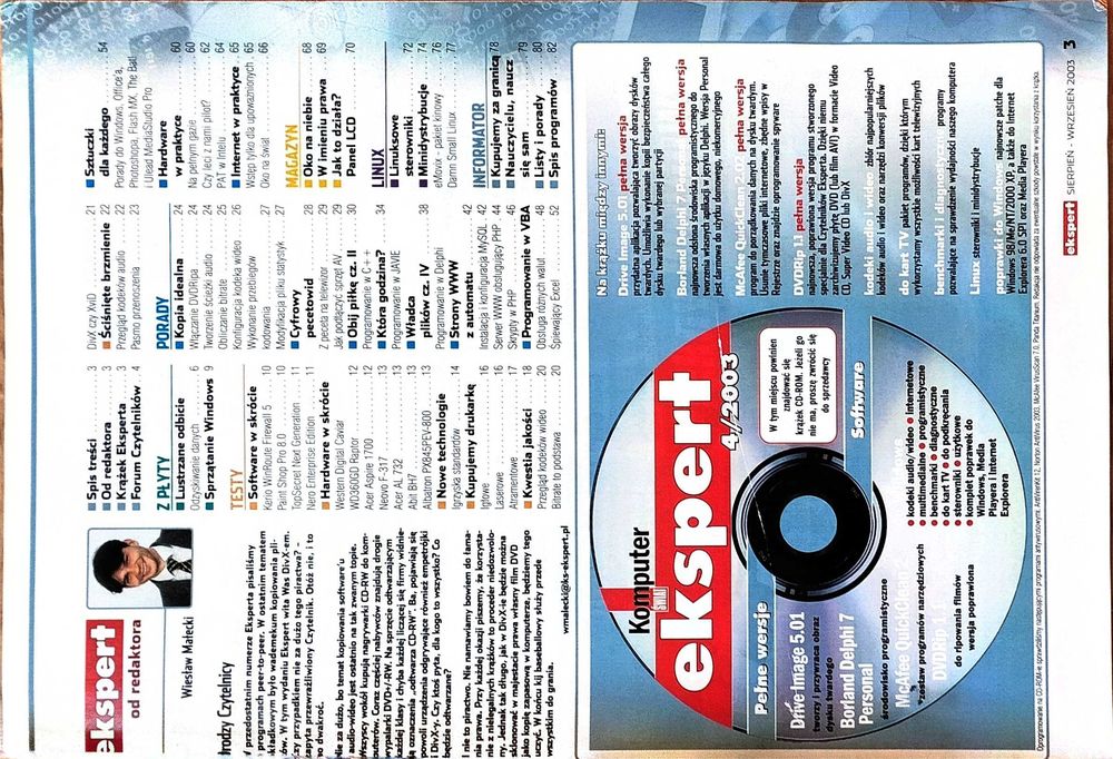 3 wydania Komputer Świat Ekspert 01/2003, 03/2003, 04/2003   + płyty