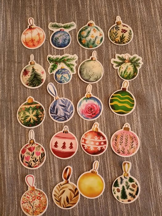 Naklejki bombki Boże Narodzenie