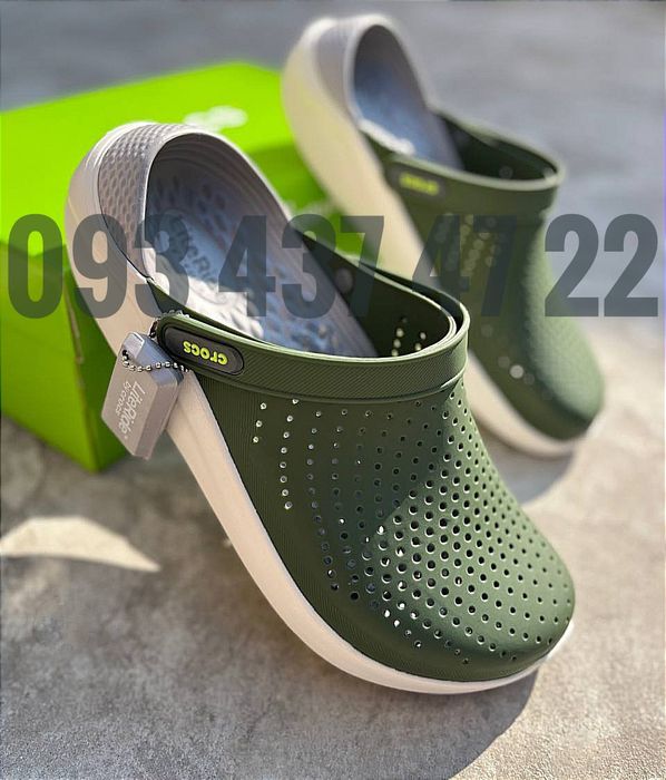 Чоловічі Крокси LiteRide Clog Army Green/White Crocs LiteRide