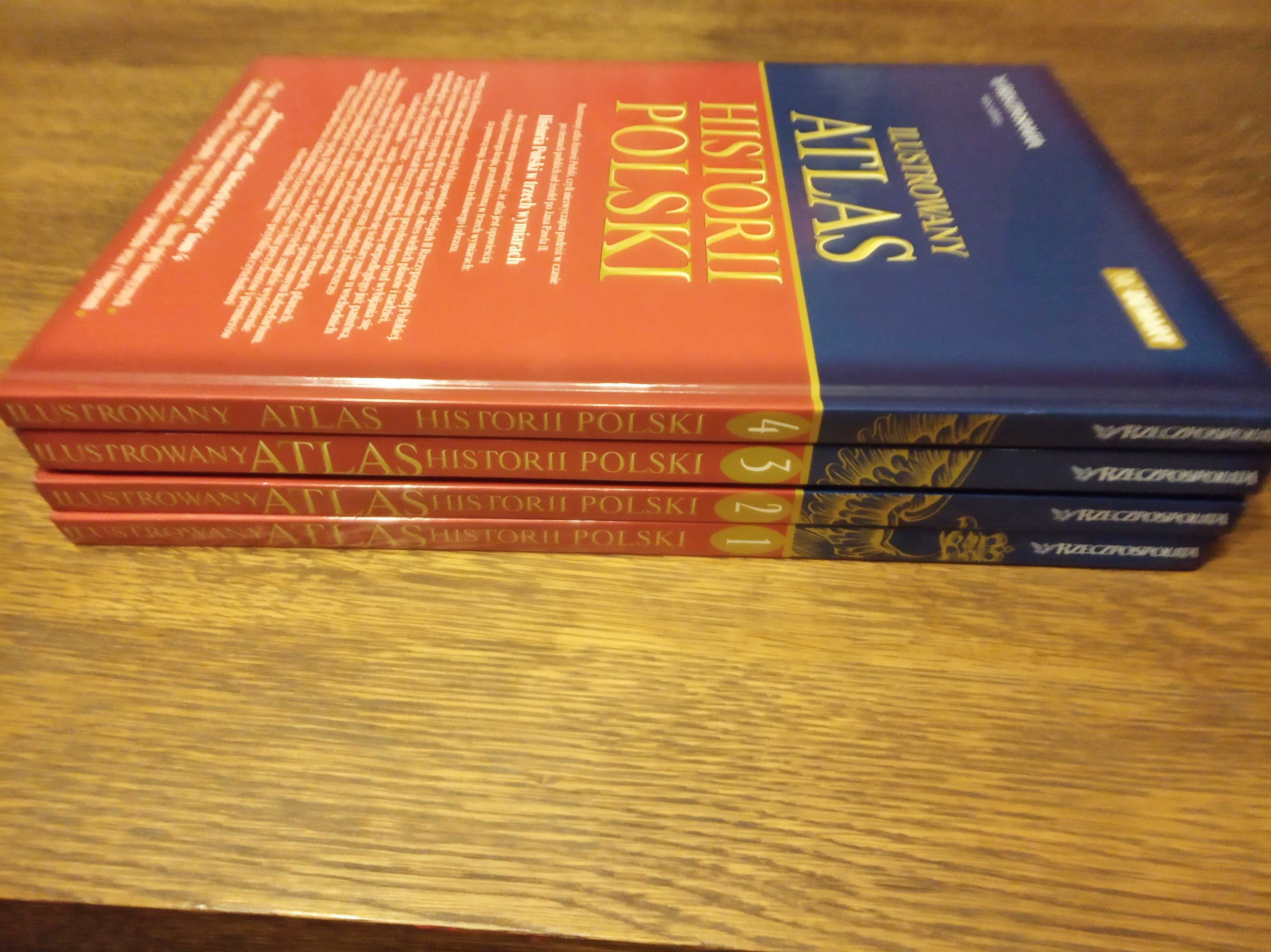 Ilustrowany Atlas historii Polski -komplet czterech części