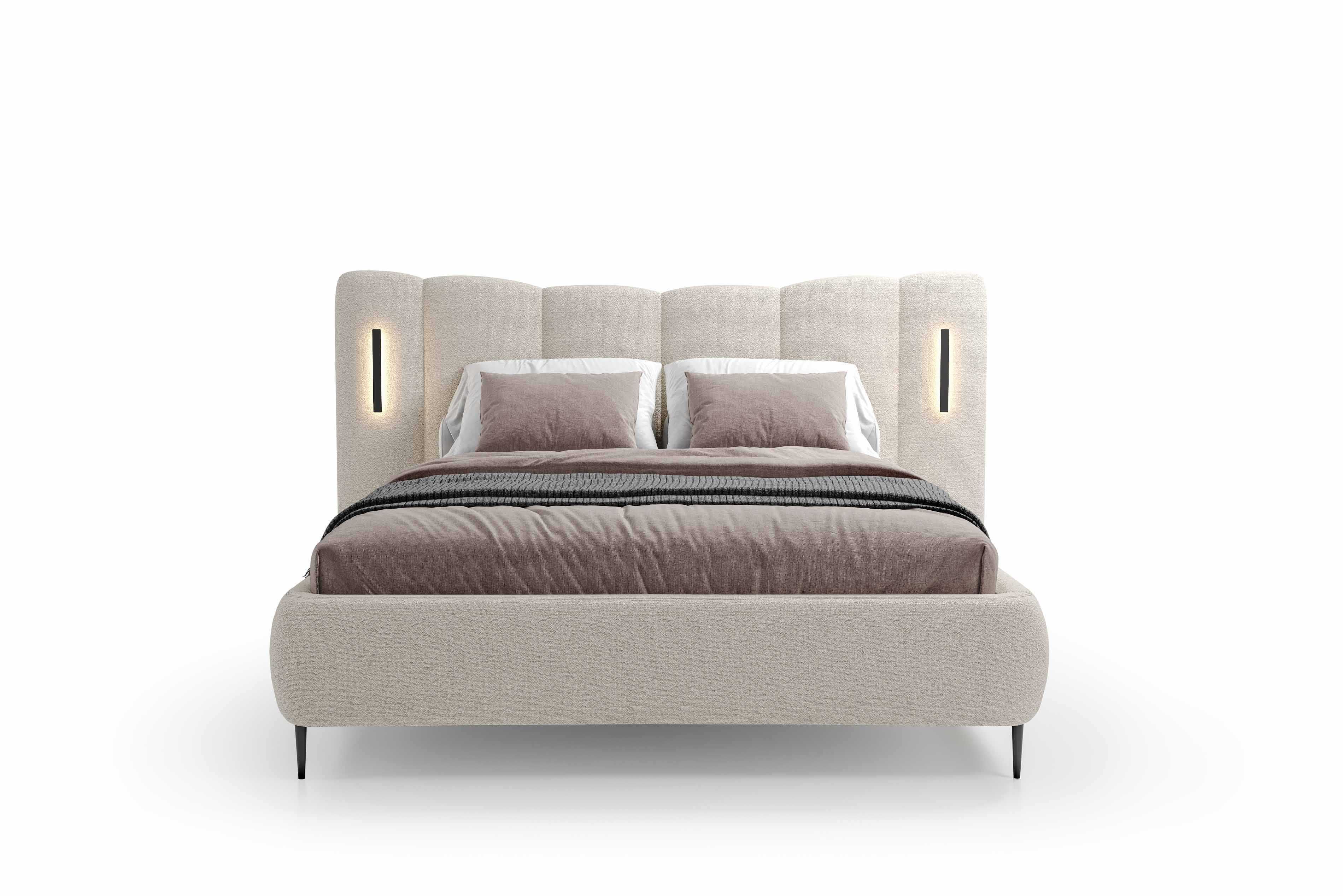 Nowe Łóżko tapicerowane NOOK 160x200  z pojemnikiem +/- lampki