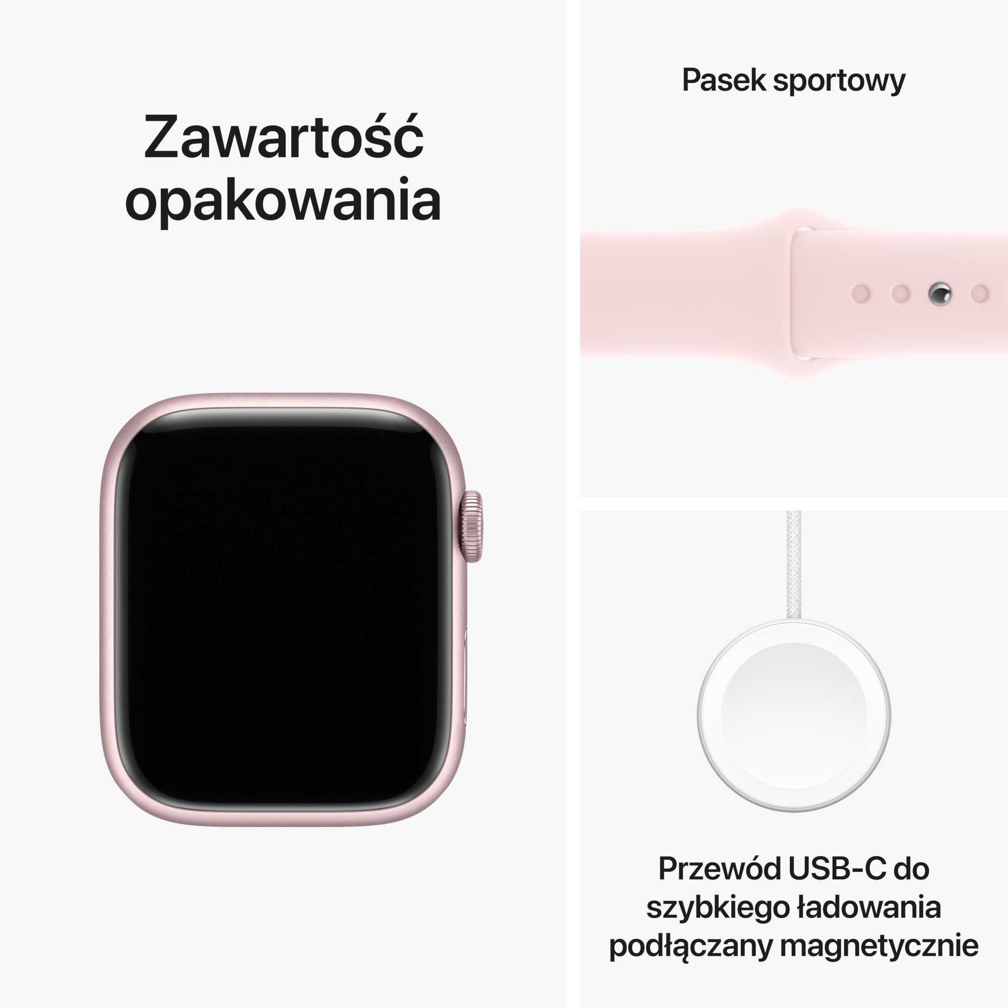 NOWY Apple Watch 9 gen. GPS • Różowy • 41 mm • GWARANCJA • Pink