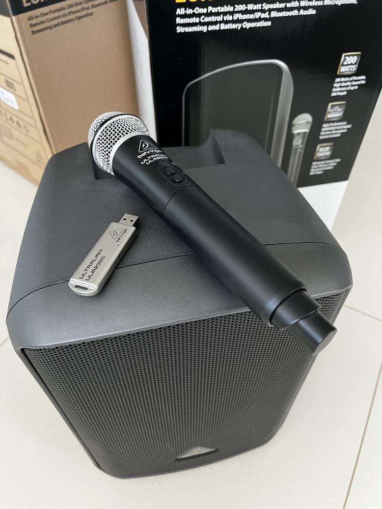 BEHRINGER MPA200BT głośnik bezprzewodowy z mikrofonem karaoke 200W