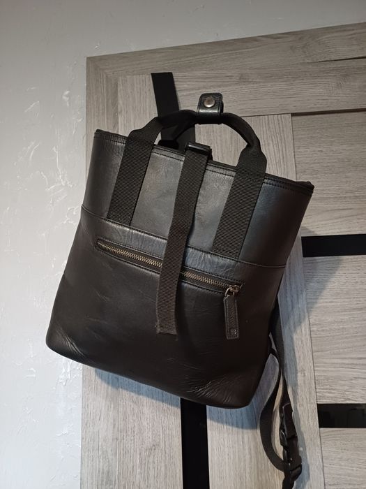 Мужская сумка-рюкзак Zign,натуральная кожа