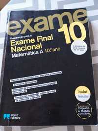 Livro preparação para o exame nacional Matemática A da Porto editora