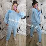 Bawełniany dres PL błękitny joggery