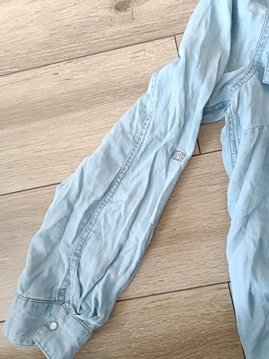 Sukienka tunika koszula dżinsowa ESMARA 44 xl jasny dżins