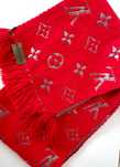 Szalik Louis Vuiton monogram czerwony nowy z metka