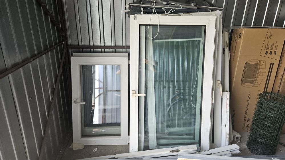 Okna z demontażu całość