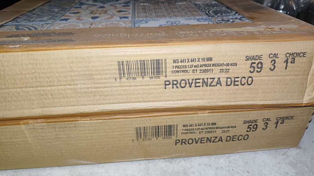 Gres szkliwiony hiszpański Provenza Deco 2 pełne paczki