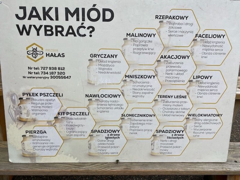 Miód pszczeli z własnej pasieki.