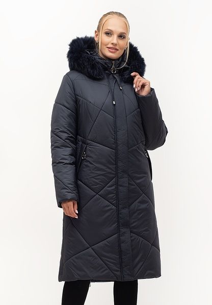 Женская удлинённая зимняя куртка пуховик больших размеров. 52-70р.