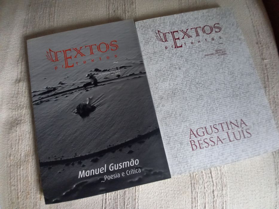 Duas revistas Pretextos Augustina Bessa Luis e Manuel Gusmão novas