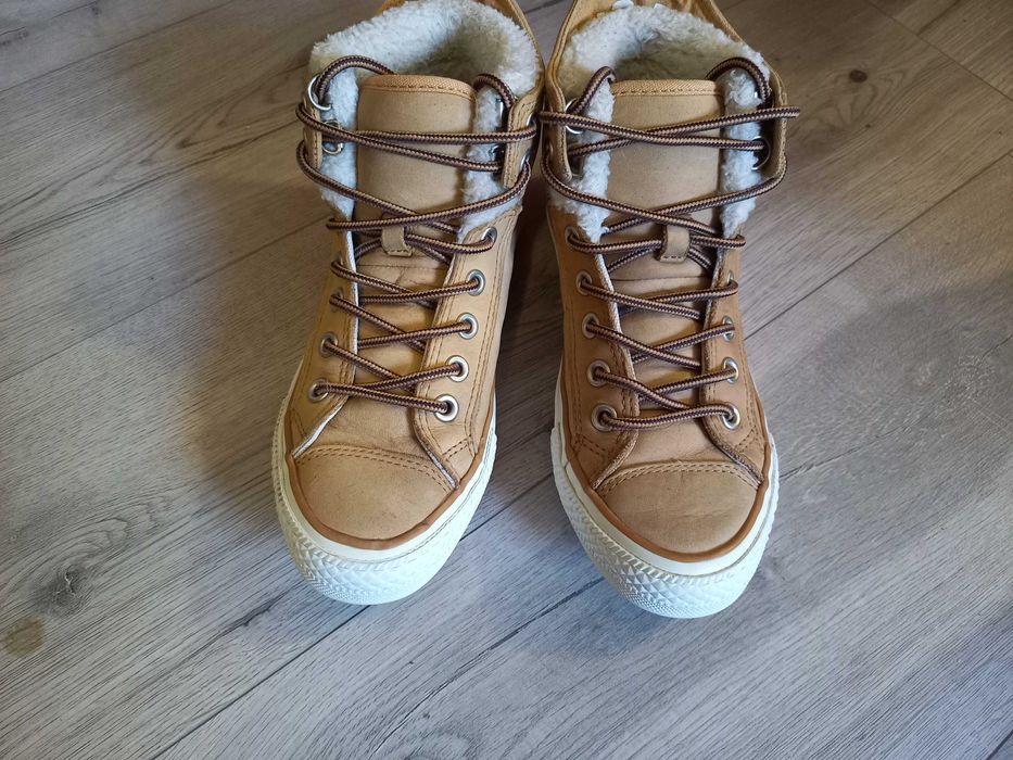 Кеды Converse кожаные утепленные оригинал размер 37.