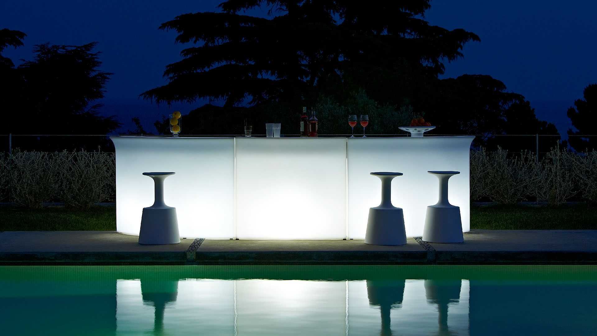 Mobiliario com iluminação