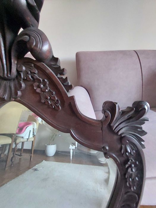 Espelho Moldura de Madeira antigo