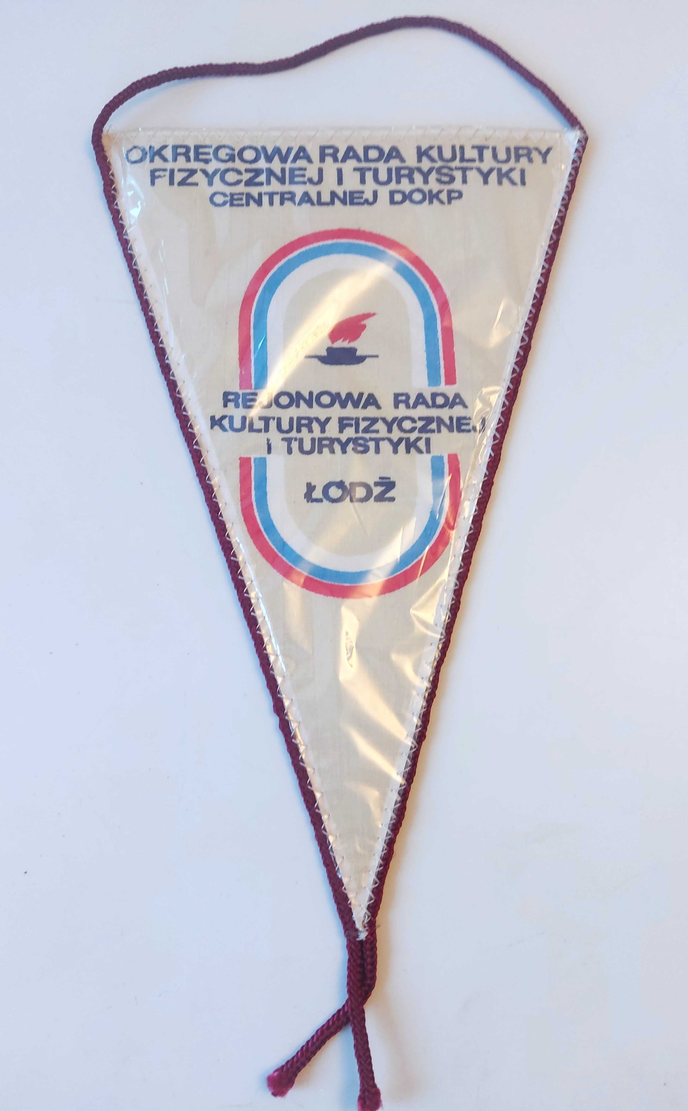 Proporczyk Rejonowa Rada Kultury Fizycznej i Turystyki Łódź 1985