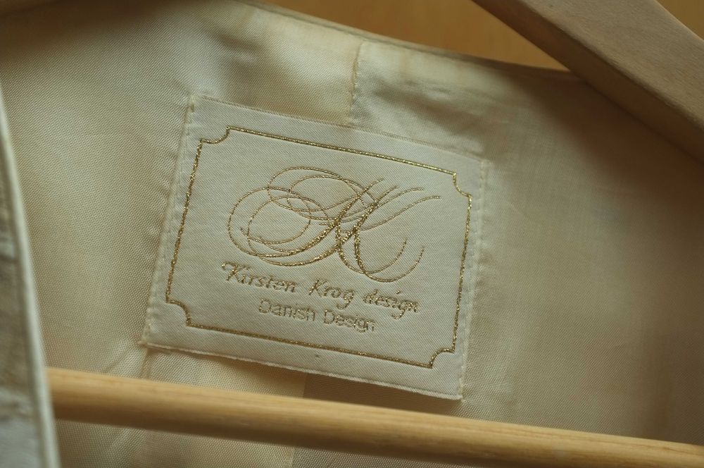 ekskluzywny jedwabny żakiet boho vintage Kirsten Krog marynarka