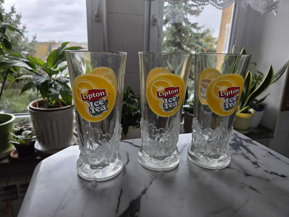 Szklanki Lipton grube szkło