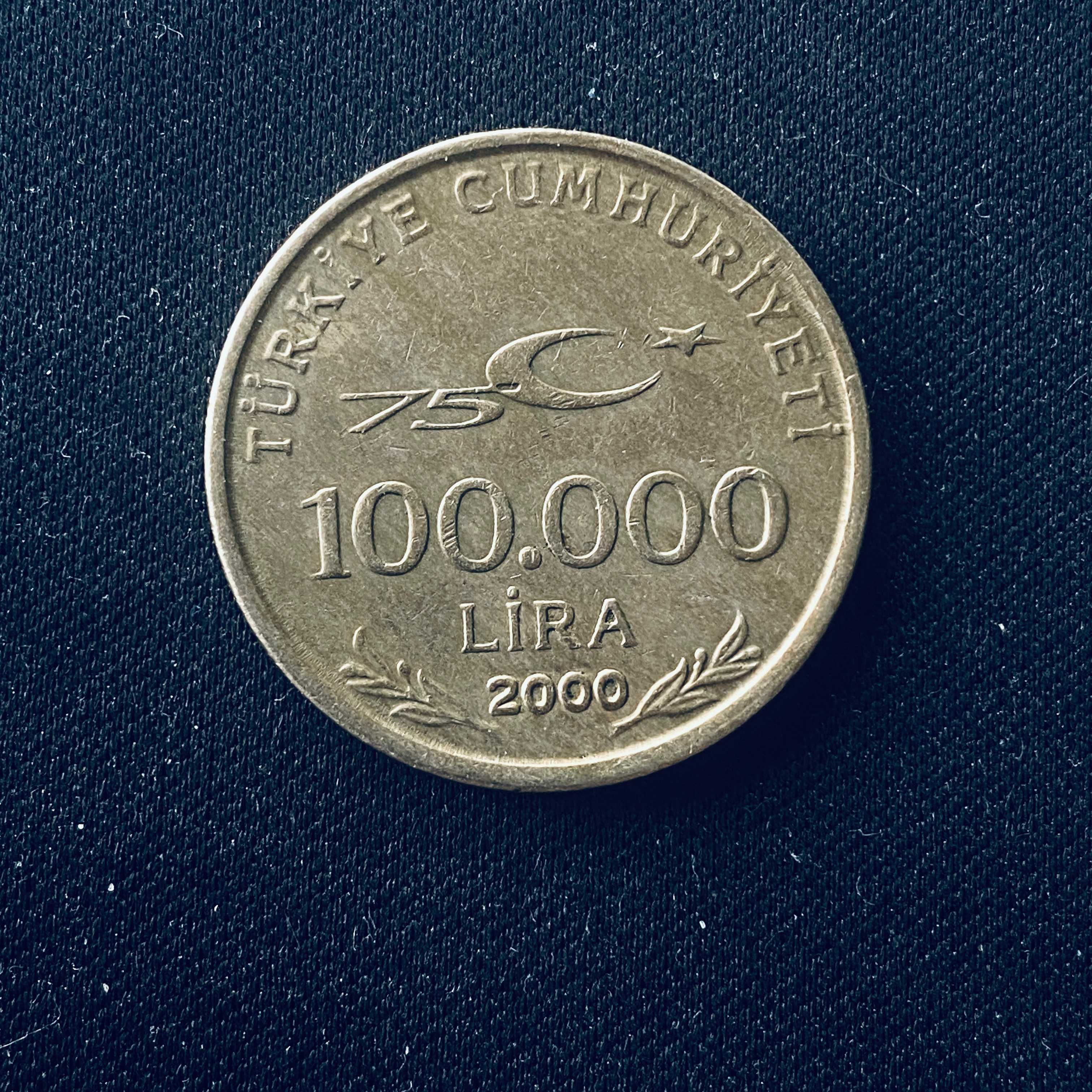 Moneta Turcja - 100 000 LIRA 2000r