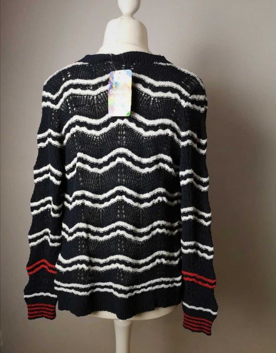 Sweter kardigan sweterek ażurowy Desigual Nowy metka oversize