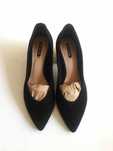 Sapatos pretos de camurça nº 37 como novos