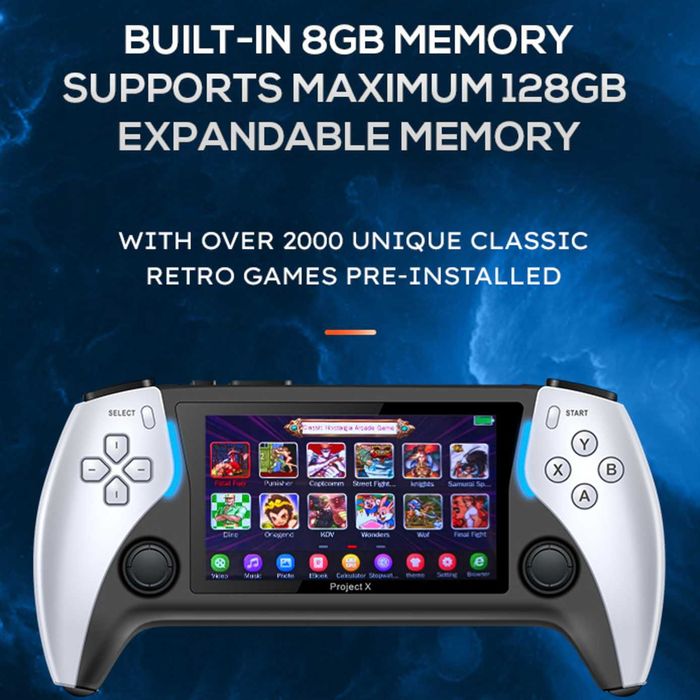 Przenośna konsola do gier Project X 4,3 cala HD 100000 gier Retro