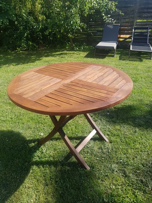 Stół ogrodowy drewniany rozkładany