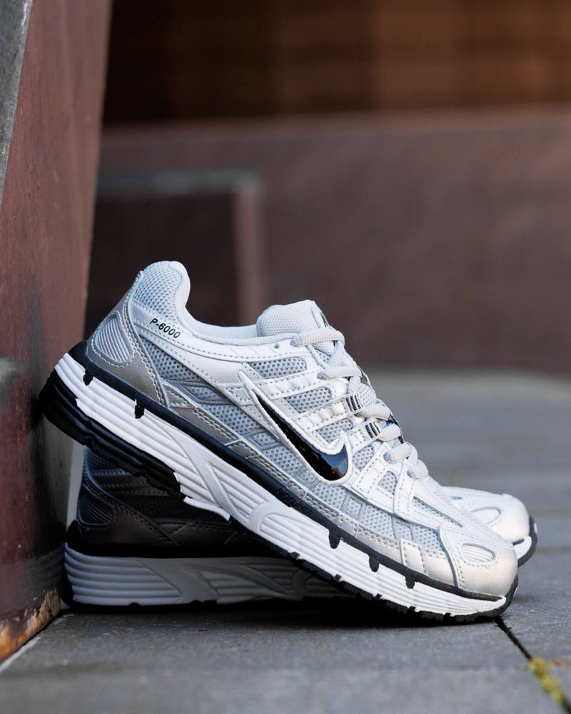 Nike P-6000 White Silver Black