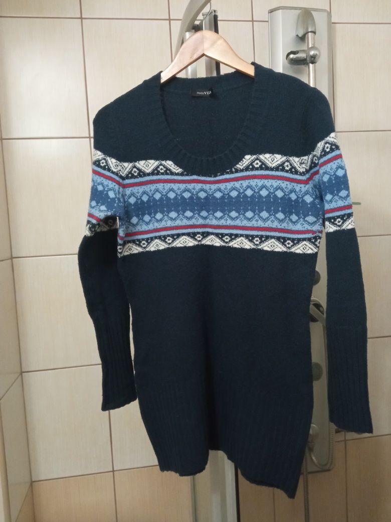 Sweter damski L granatowy sweterek