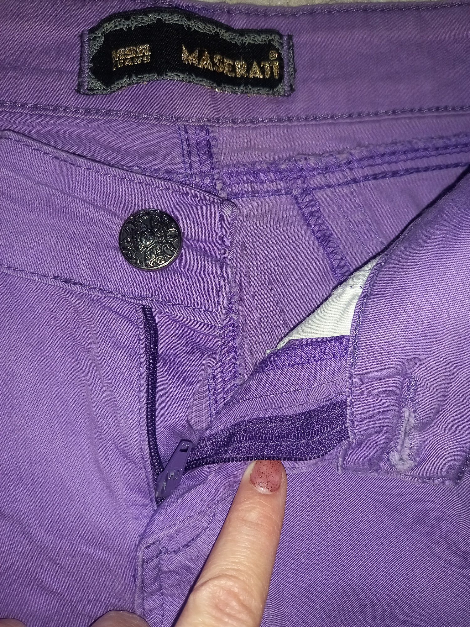 Штаны брюки фиолетовые хлопок