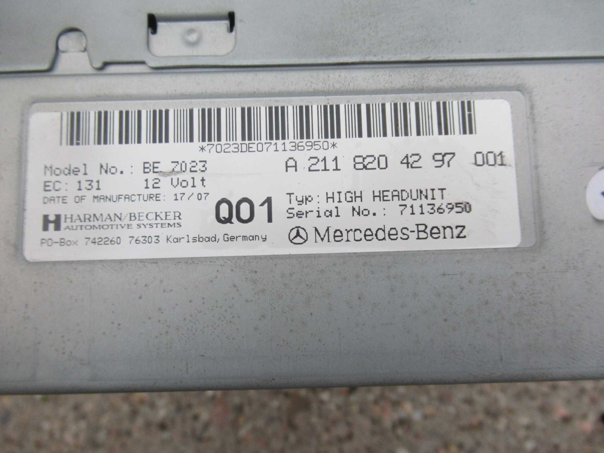 mercedes W211 radio nawigacja comand