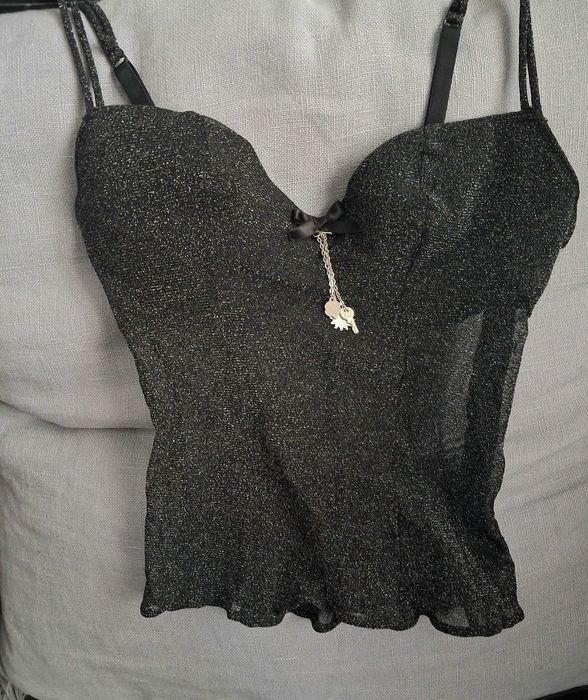 Srebrny brokatowy gorset Intimissimi