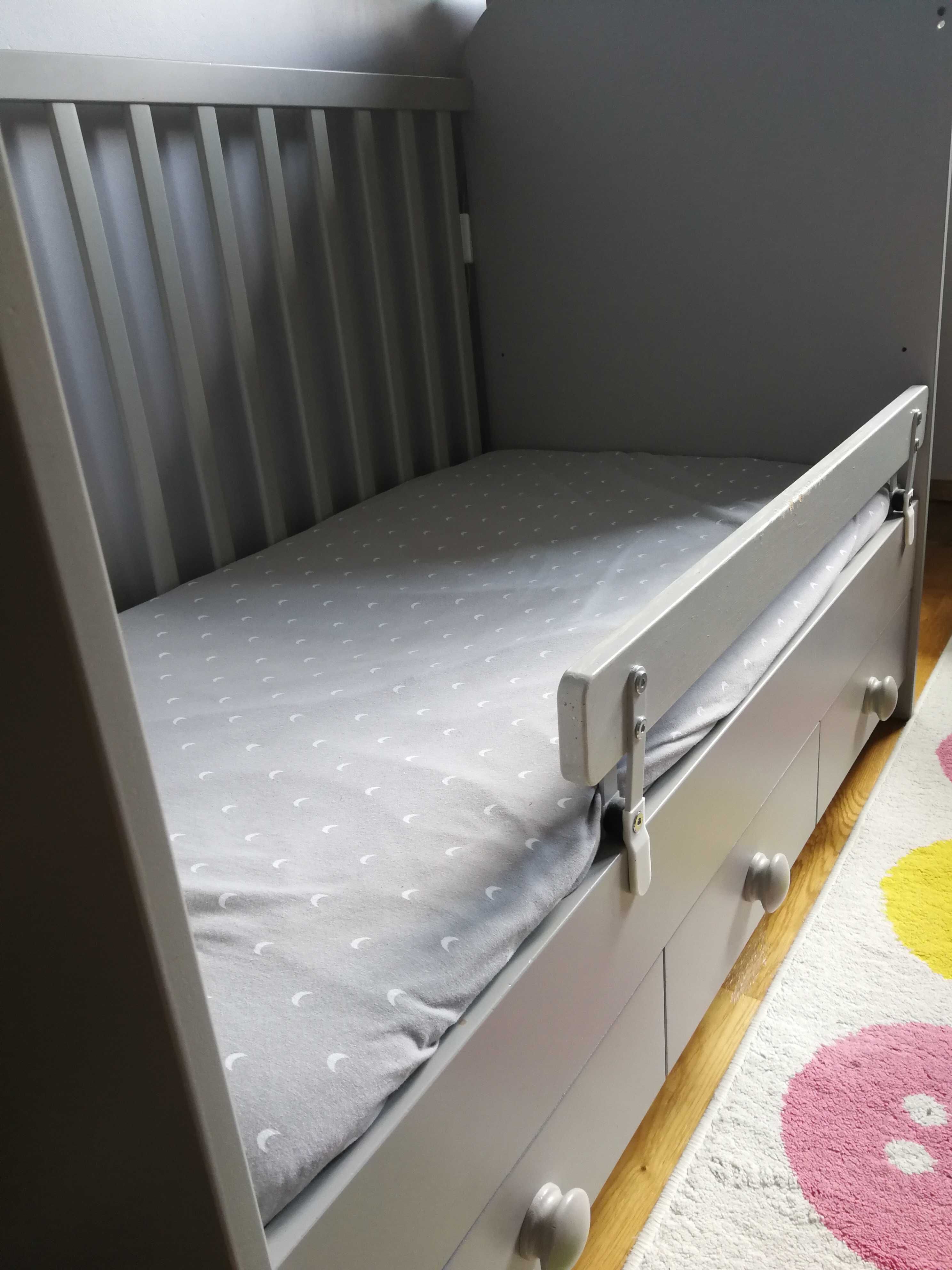 Łóżeczko szare IKEA gonnat 120x60