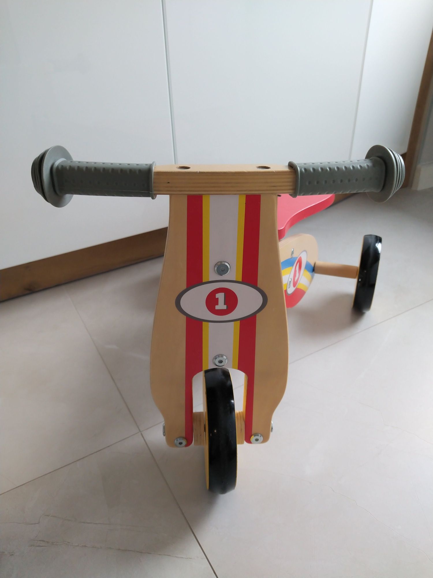 Drewniany rowerek trójkołowy biegowy jeździk Playtive +12 miesięcy