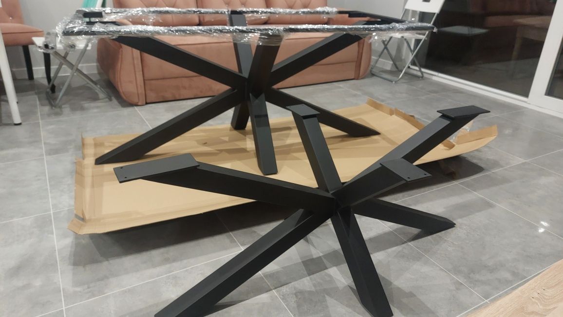 Noga  do stołu loft pajak xxl/ noga do stołu loft/z  dostawkami