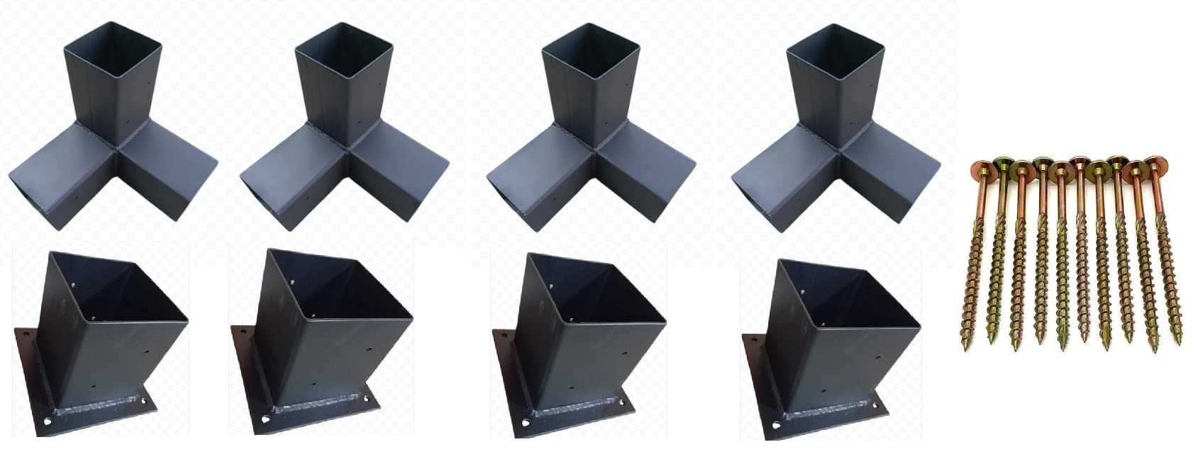 Zestaw łączników Altanki Do Kantówki Belek małpi gaj 100mm 10cm