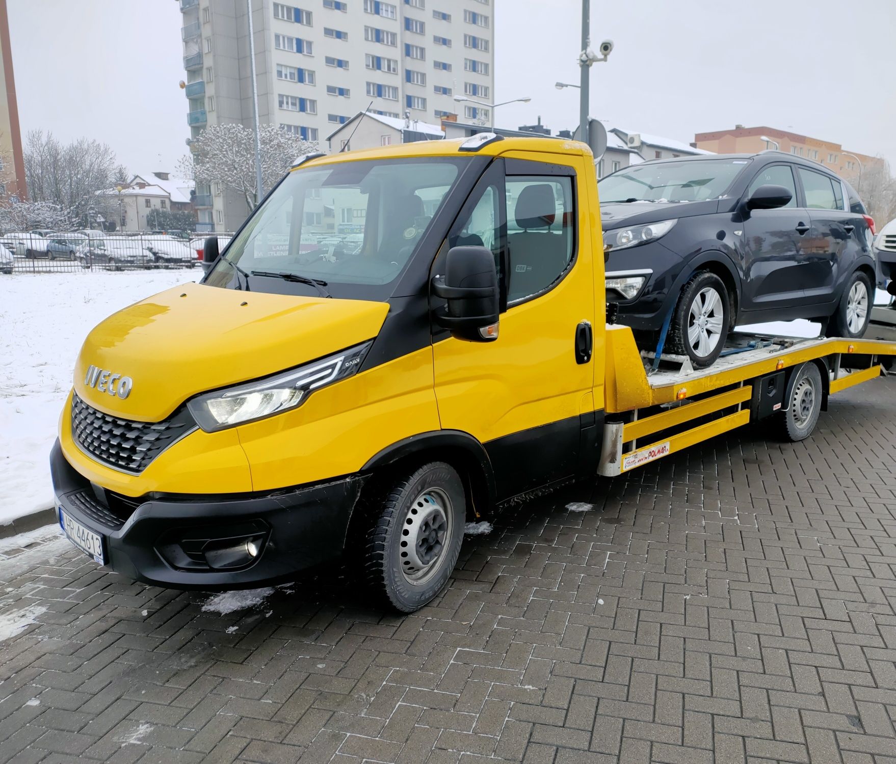 Wynajem wypożyczalnia laweta autolaweta Iveco Daily 3.0 kat. B,  E-TOL