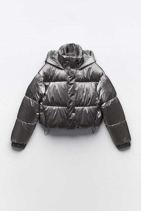 Срібний пуховик Zara