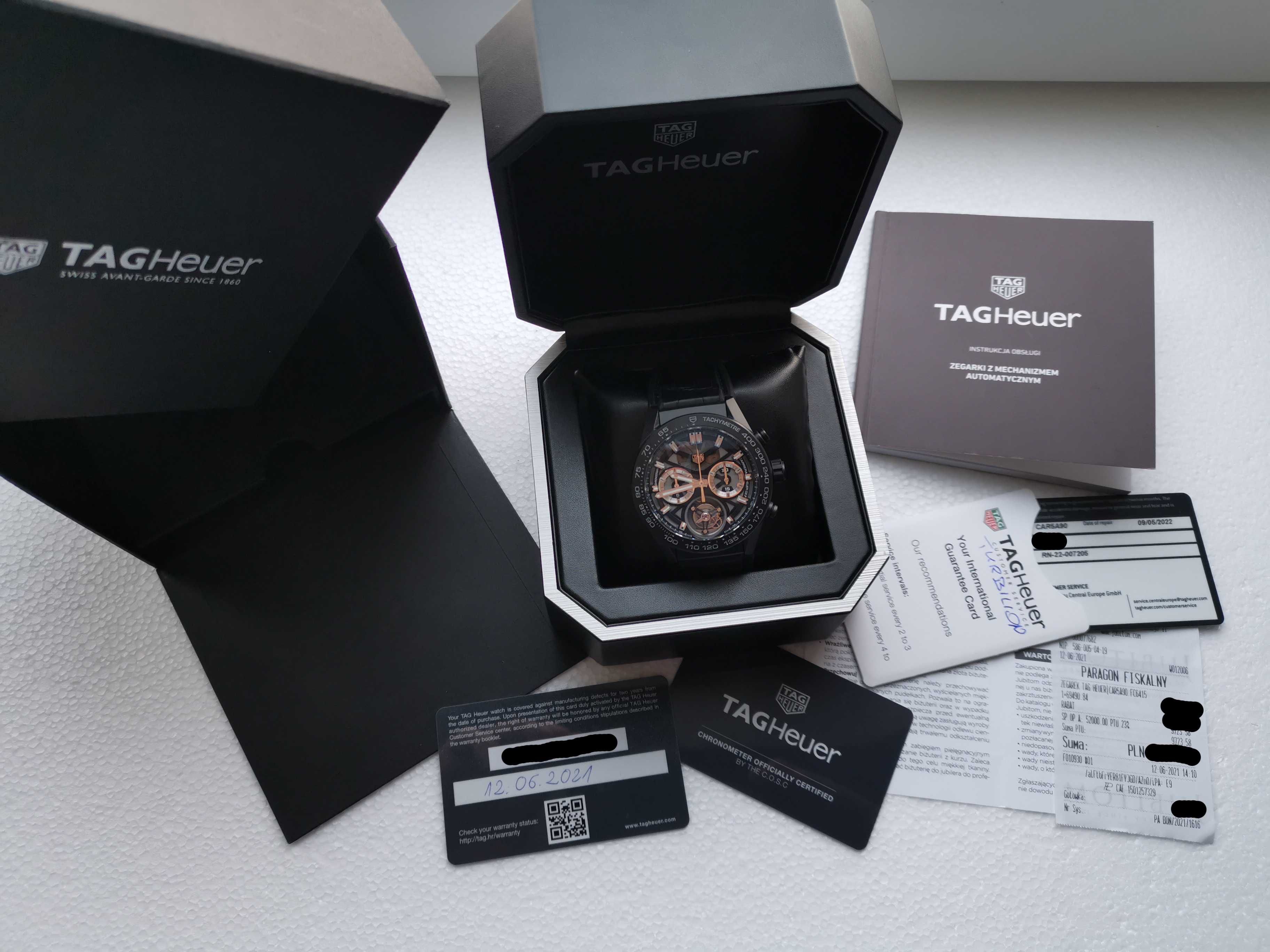 NOWY zegarek Tag Heuer TOURBILLON 02T matowa CERAMIKA + pasek KROKODYL