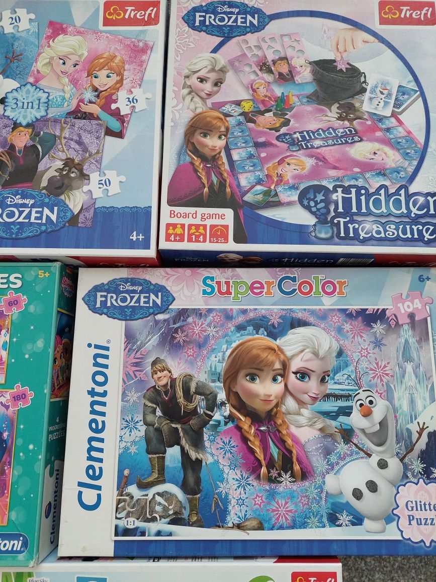 Puzzle i gra m.in. Frozen, Scooby-Doo