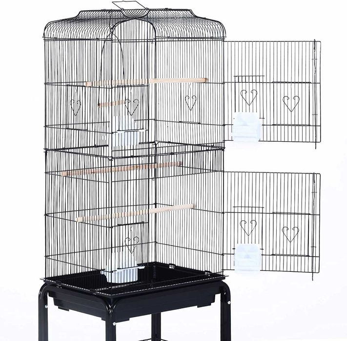 Gaiola para pássaros com rodas - 46,5 x 36 x 157 cm - nova