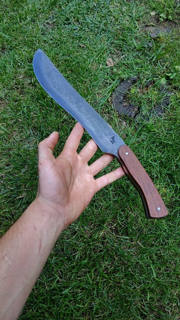 Ręcznie wykuty nóż bushcraft/ maczeta do lasu/ Knifemaking.