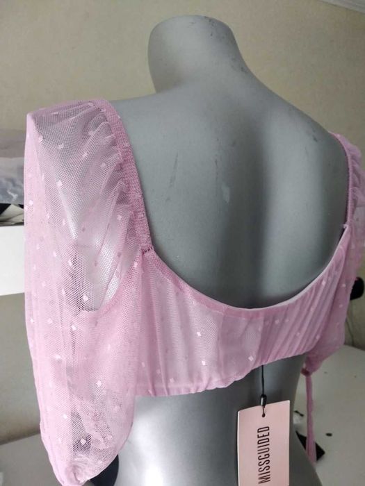 Ніжно бузкова укорочена прозора від missguided,s-m