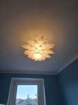 Lampa biała kwiat designerska