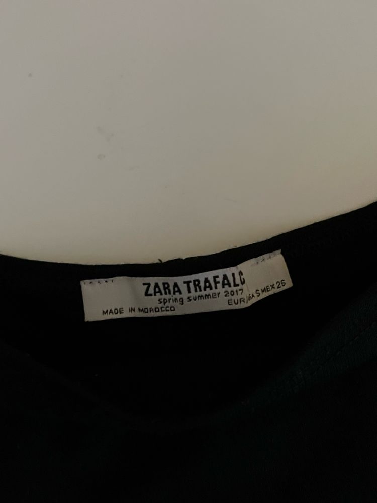 Zara Trafaluc  Sukienka Midi  Kolor Czarny